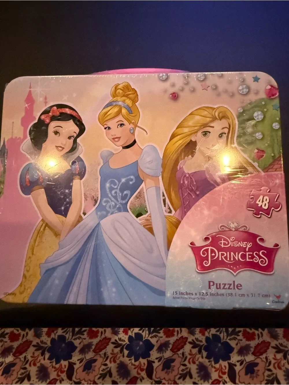 Girls Disney Princess Puzzle One Size Pink Blue